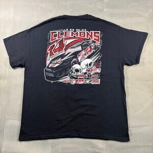 Josh Clemons 14 Racing Shirt Mens XL Dirt Track Race Car Skull Graphic